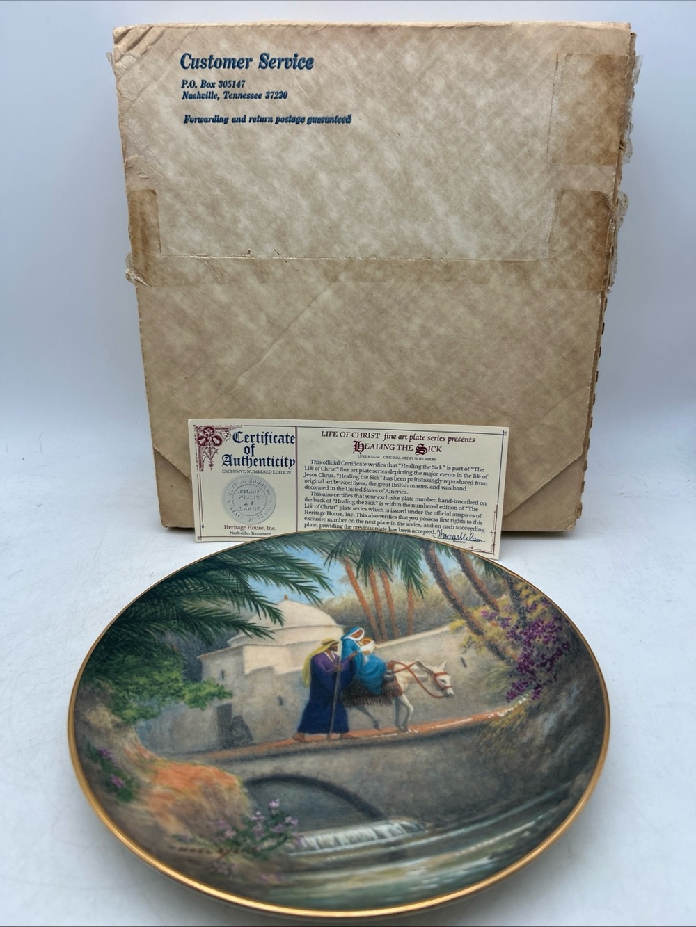 Vtg 1986 Heritage House Life of Christ Collector Plate The Flight into Egypt 8”